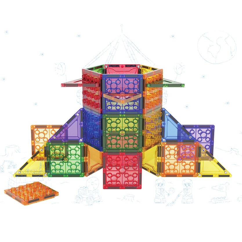 MAGBRIX 大顆粒積木磁力片-正方形 24 pcs