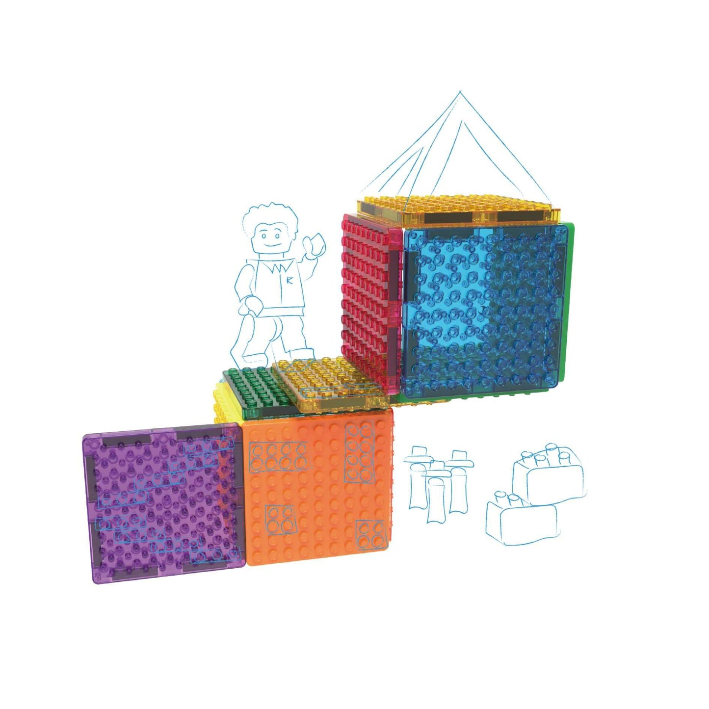MAGBRIX 積木磁力片-正方形 24 pcs