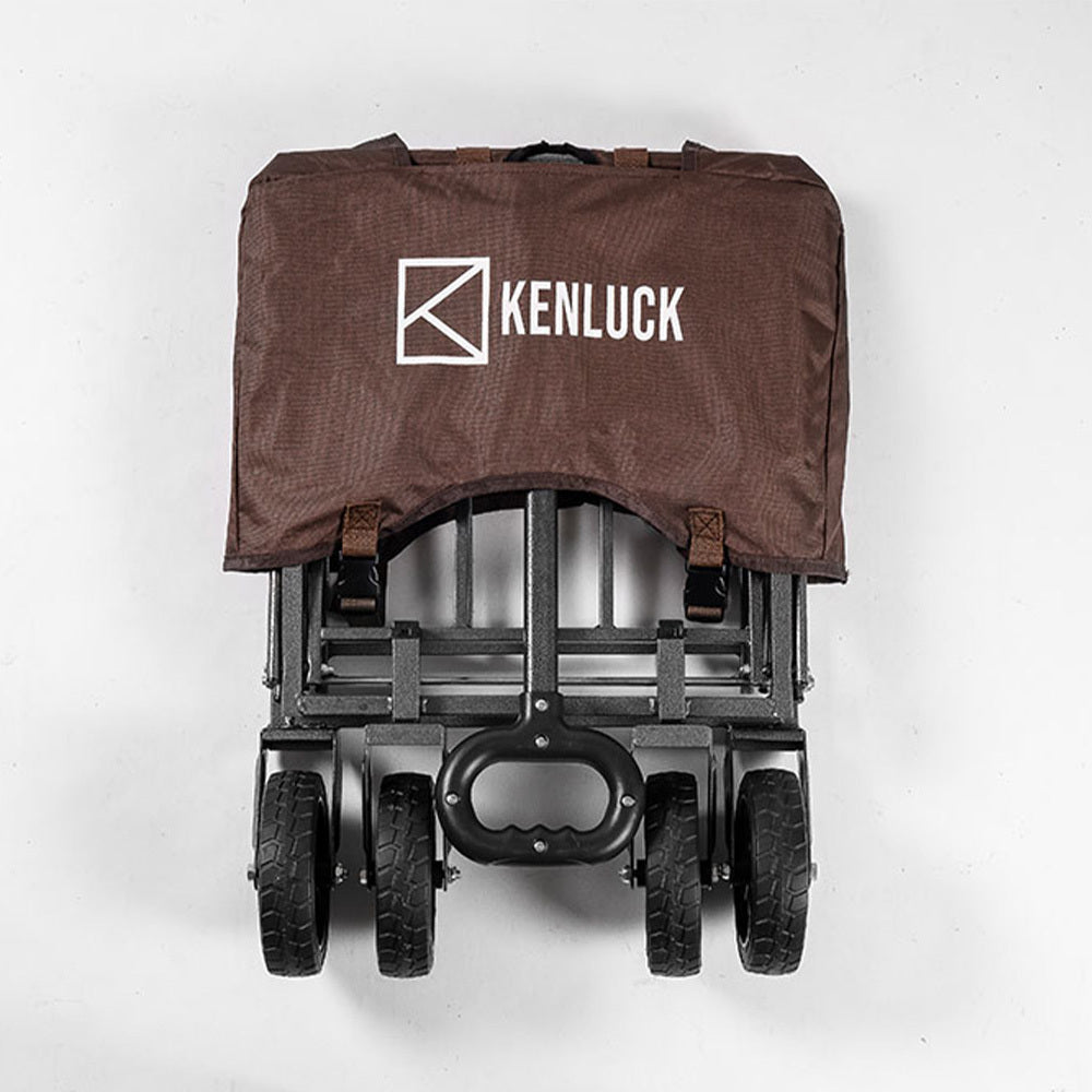 KENLUCK|迷你款 多功能折疊手拉車-焦糖