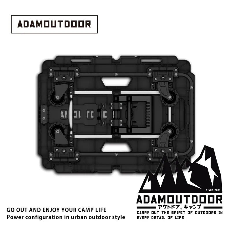 ADAMOUTDOOR｜坦克二合一平板推車 - 黑