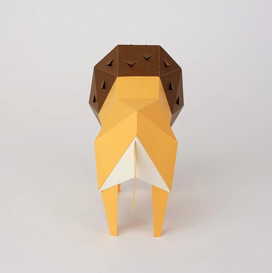 bog craft｜立體動物紙藝 爆笑大獅／TINY