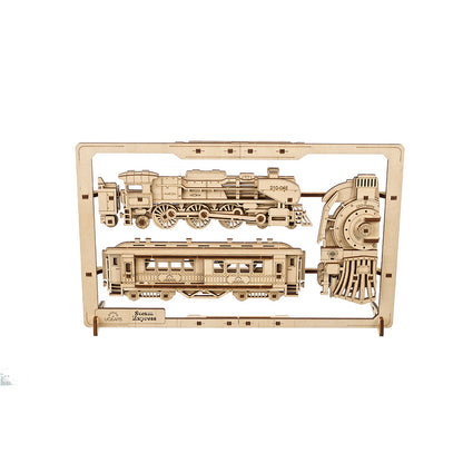 Ugears 蒸氣火車｜2.5Ｄ拼圖