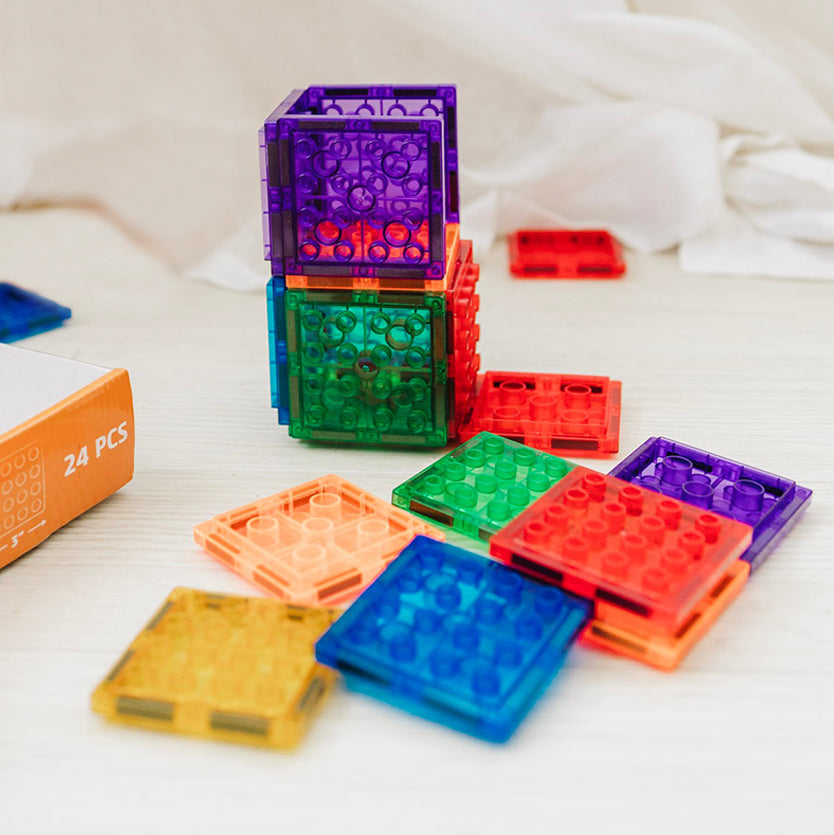 MAGBRIX 大顆粒積木磁力片-正方形 24 pcs
