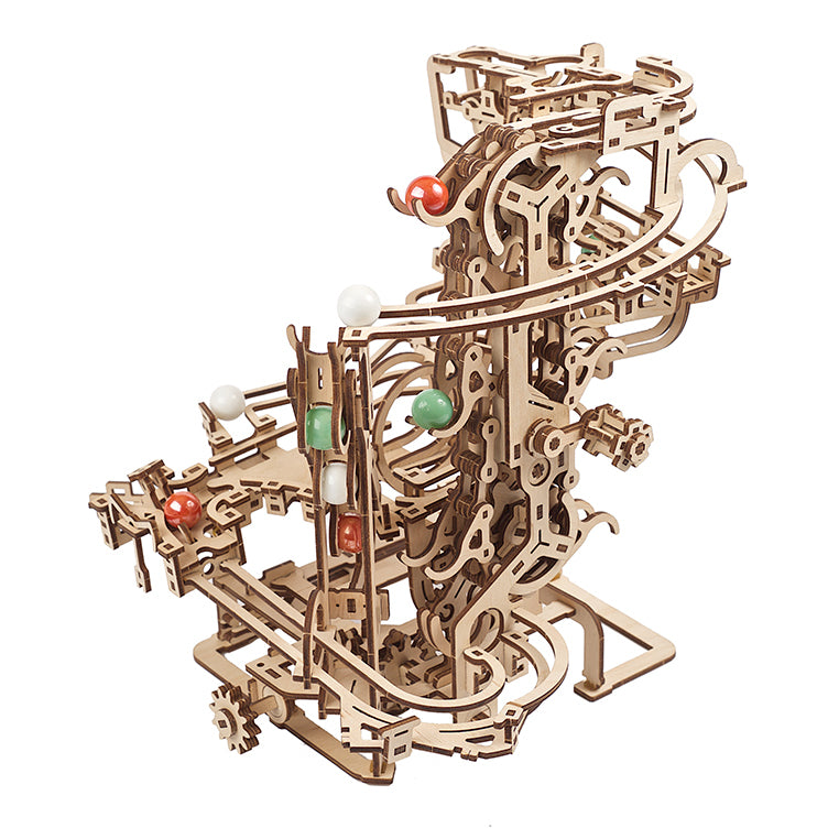Ugears 瘋狂彈珠台1號 - 鏈式升降系統