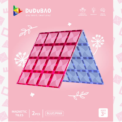 DUDUBAO磁力片－大幫手（藍、粉）2PCS