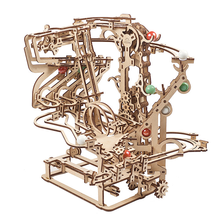 Ugears 瘋狂彈珠台1號 - 鏈式升降系統