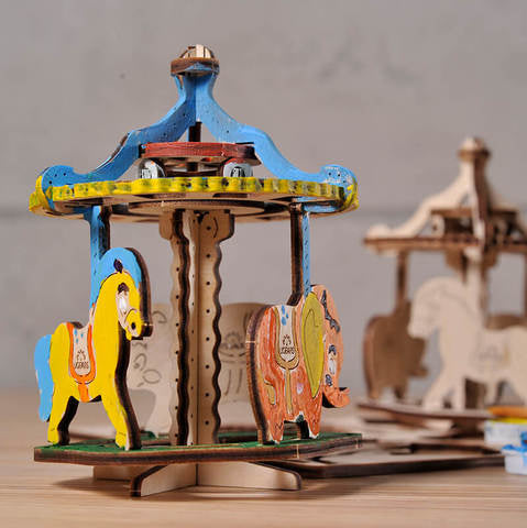 Ugears 著色旋轉遊樂園