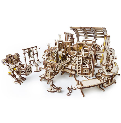 木製 ビーズ織機 大2台 中1台小1台 Ugears機械小鎮-機器人工廠– Cubico-shop
