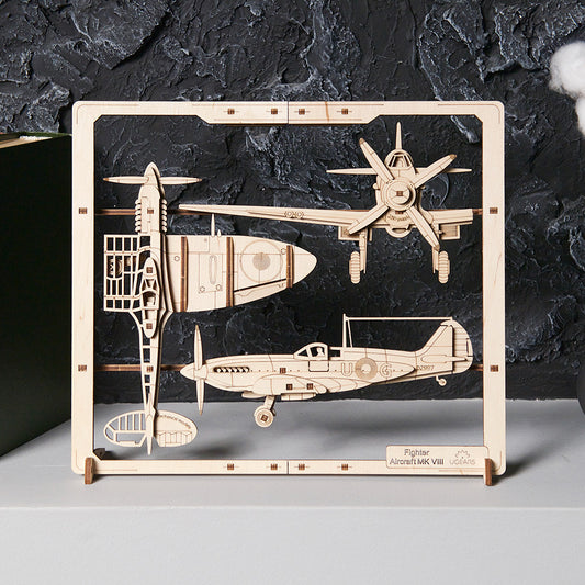 Ugears 獵鷹 1940｜2.5Ｄ拼圖