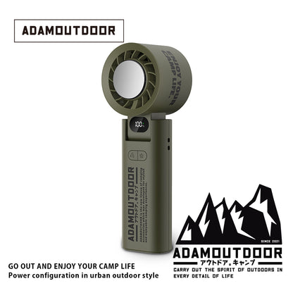 ADAMOUTDOOR｜隨身掛繩機能冰鎮風扇 綠色