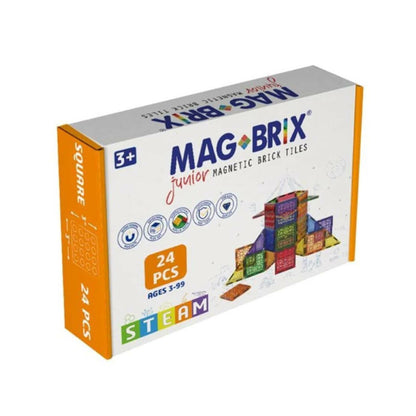 MAGBRIX 大顆粒積木磁力片-正方形 24 pcs
