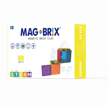 MAGBRIX 積木磁力片-正方形 24 pcs