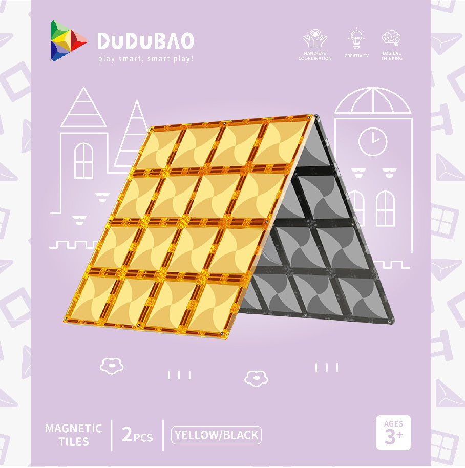DUDUBAO磁力片－大幫手（黃、黑）2PCS