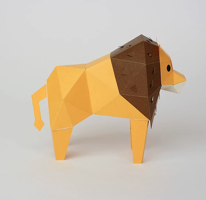 bog craft｜立體動物紙藝 爆笑大獅／TINY
