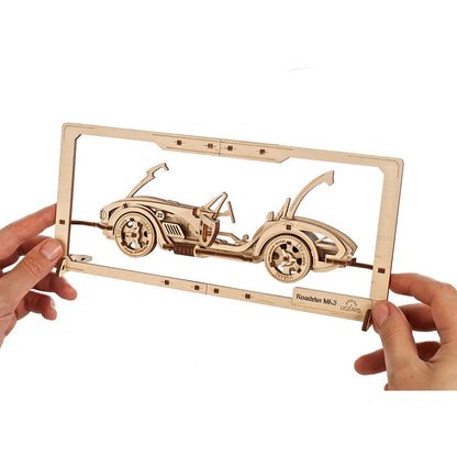 Ugears 飄移眼鏡蛇｜2.5Ｄ拼圖